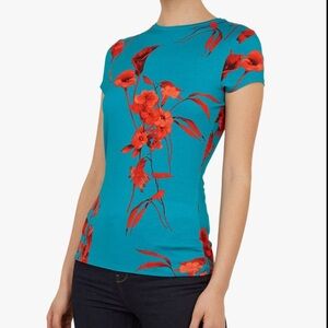 Ted Baker Dillia Fantasia Floral Fitted T-Shirt Size 4